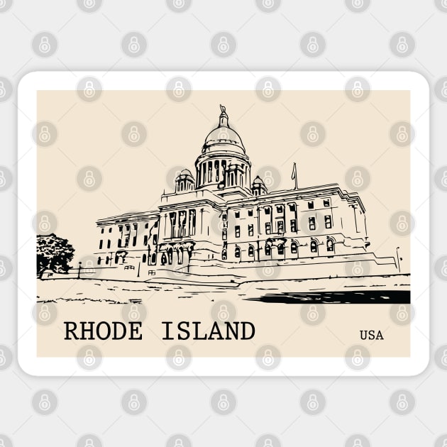 Rhode Island State USA Sticker by Lakeric